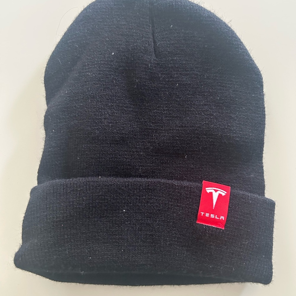 Tesla Midnight Black Knit Hat